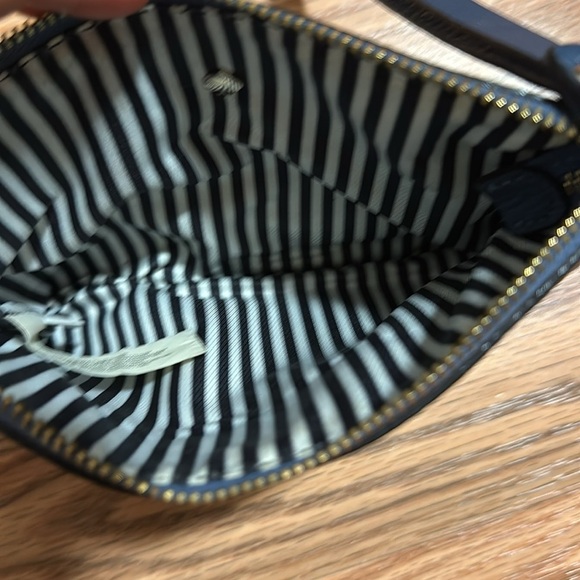 Kate Spade cobble hill navy leather bee card case wristlet wallet - Picture 4 of 5